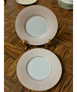 Fitz and Floyd Set of two ( 2 ) &quot;Adobe Peach&quot; Porcelain Saucer / Dessert... - £10.05 GBP