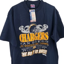 VTG NWT Trench San Diego Chargers AFC Champs 1992 Single Stitch Shirt Sz XL - £138.48 GBP