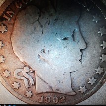½ Half Dollar Barber 90% Silver U.S Coin 1902 S San Francisco Mint 50C K... - $41.39