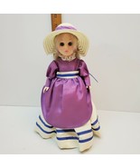 Vtg 11&quot; Effanbee Doll 1975 Sleepy Eyes purple gown dress hat shoes stand... - £19.02 GBP