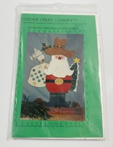 Rooster Creek Country HO HO HO Christmas Rodeo Santa Pattern 31&quot;Tall x 2... - $9.74