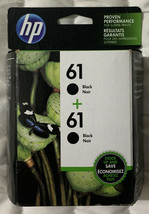 HP 61 Black Ink Twin Pack CZ073FN 2 x CH561WN Genuine OEM Sealed Retail Box - $67.98