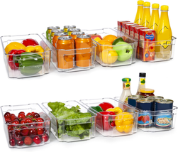 Fridge Organizer Bins - Pantry Organizers - Better Grocery Management - Pack 8 - £20.53 GBP