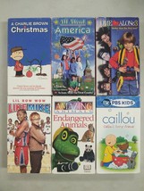 Lot of 6 Kids VHS Tapes Caillou Like Mike Charlie Brown Christmas Home A... - £15.63 GBP