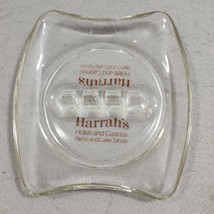 HARRAHS Hotels &amp; Casinos Reno And Lake Tahoe Red Print 3 Notch Clear Ash... - $11.20 CAD