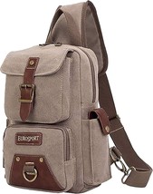 EuroSport Cargo Backpack Putty Canvas Bag B431  Rucksack Travel Sport  S... - $31.68