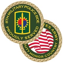 Army 8TH Military Police Brigade Bde 1.75&quot; Challenge Coin Made In Usa - £31.59 GBP