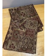 Vtg Jaclyn Smith Jacquard Gold Burgundy Curtain Panels 54x84” Damask - $728.56 MXN