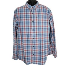 Columbia Mens Shirt XL Blue Red Plaid Out And Back Button Down Long Sleeve - $26.02
