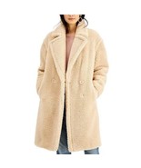 INC Womens XL Toasted Twine Tan Fuzzy Long Buttoned Coat NWT AW10 - $97.99