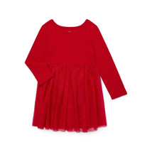 Wonder Nation Toddler Girls Tutu Dress with Long Sleeves, Red 3T - $357.32 MXN