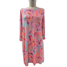 Lily Pulitzer Stretch Rayon Dress Pastel/Neon Beach Cruise Dress Floral ... - $57.02