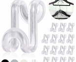 70 Pack Connector Hooks For Hanger, Transparent Stackable Clothes Hanger... - $22.99