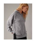 Danskin Sz S Oversized Blue Washed Armor Hoodie Pullover Fleece - $30.00