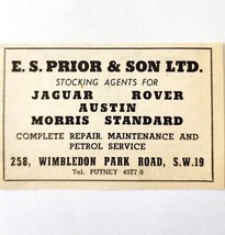 1954 Prior Jaguar Rover Mechanics Services Advertisement Automobilia E89F5 - $374.24 MXN