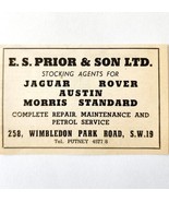 1954 Prior Jaguar Rover Mechanics Services Advertisement Automobilia E89F5 - €17,15 EUR