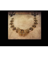 Stunning art nouveau czech butterfly brooch - Butterfly choker necklace ... - $215.00