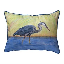 Betsy Drake Blue Heron Extra Large 20 X 24 Indoor Outdoor Pillow - £55.21 GBP