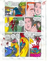 Original 1985 Superman 409 page 15 DC Comics color guide art colorist&#39;s ... - £45.87 GBP