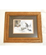 ROBERT DUNCAN FRAMED PRINT An April Storm   Sheep Dog Child - $20.50 CAD