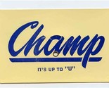 1950&#39;s Chevrolet Champs Soap Box Derby Sand Paper Champ It&#39;s Up to &quot;U&quot; A... - $57.42