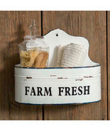 Farm Fresh caddy in distressed white metal - $39.29 CAD