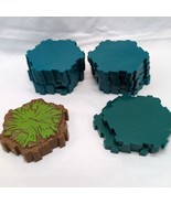 Lot Of (13) Heroscape Hexagon Terrain Tiles Non Sparkle Water Plus Other - $19.79