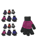 Wholesale Lot of 12 Pair Ladies Warm Winter Knit Gloves Glitter Assorted... - £19.45 GBP