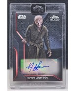 2022 Topps Chrome Black Star Wars Andy Serkis Supreme Leader Snoke Auto - $1,441.10 MXN
