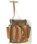 Genuine Leather Tool Pouch Bag-vtg-Roofer Electrition Construction Work-... - $46.74