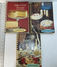Vintage LOT of 3 The Officers Wives Military Recipes on Parade Spiral Cookbooks - £23.97 GBP