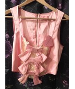 Sugar Thrillz Pink Satin Marie Antoinette Style Princess Crop Top Size M... - £55.78 GBP