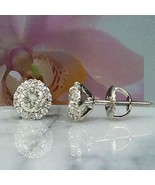 Round Cut 0.80 Carat Natural Diamond Pave Stud Earrings 14k White Gold W... - €1.177,68 EUR Round Cut 0.80 Carat Natural Diamond Pave Stud Earrings 14k White Gold W... - €1.177,68 EUR