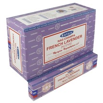 Satya Nag Champa French Lavender Incense Sticks Agarbatti 180 Grams Box 12 Packs - $23.27