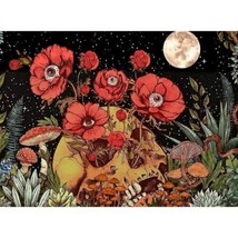 Tapestry Wall Hanging Eye Roses 5 ft x 4 ft Home Decor - £14.38 GBP
