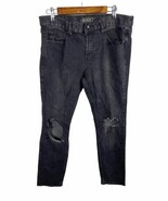 Rude Distressed 34x31 Skinny Jeans Black Denim Hot Topic Mens Stretch 34... - $660.89 MXN