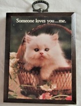 SOMEONE LOVES YOU... ME wood plaque 3.5" x 4.5" - wall hang / stand alone  - $10.00