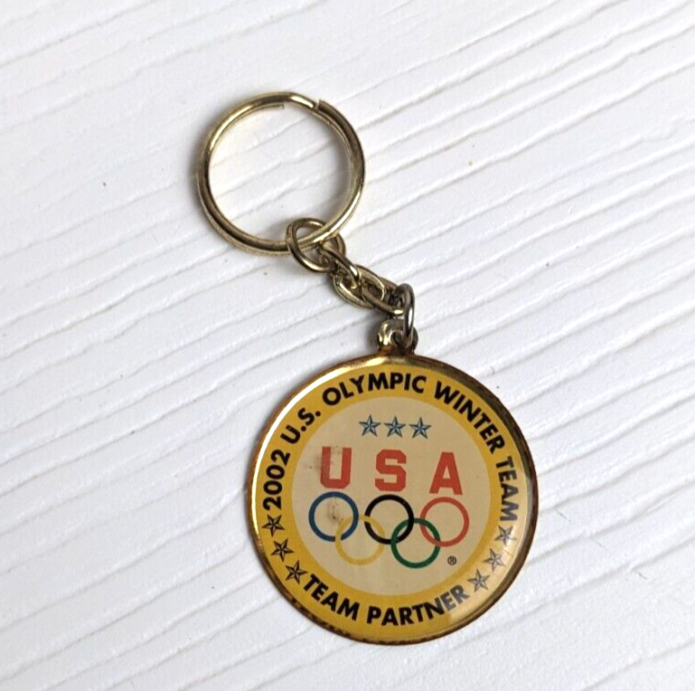 Primary image for Vintage 2002 USA Olympic Winter Team Salt Lake City Utah Team Partners Keychain