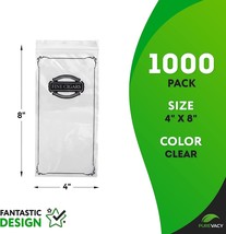 Poly Zipper Cigar Bag 4 x 8, 1000 Fine Clear Plastic Bags for Cigars, 2 Mil - £87.48 GBP