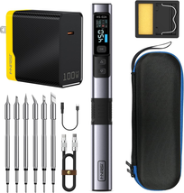 FNIRSI HS-02A 100W Soldering Iron Kit, 3S Heat, 212-842℉, 6 Tips,Digital... - $231.38 CAD