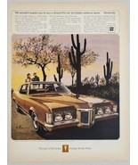 1969 Print Ad Pontiac Grand Prix Wide-Track 400 CU &amp; 350-HP Couple in De... - £17.77 GBP