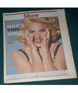 MADONNA SHOW NEWSPAPER SUPPLEMENT VINTAGE 1991 - $34.26 CAD