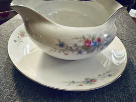 Florentine 1 Pc Gravy Boat Japan Made Round Silver Trimmed Firm - £18.04 GBP