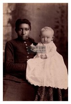 African American Nanny Taking Care Of White Baby 4X6 Photo Reprint - £6.28 GBP