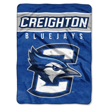 Creighton Blue Jays Plush 60&quot; by 80&quot; Twin Size Raschel Blanket - NCAA Basic - £38.35 GBP