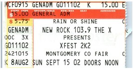 Xfest Ticket Stub September 15 2002 Dayton Ohio Filter Goldfinger etc. - $14.84