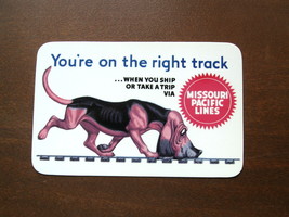 1955 Missouri Pacific Lines Pocket Card Calendar - You&#39;re On The Right Track  - £10.19 GBP