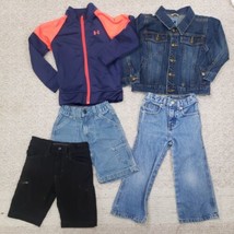Little Boys Sz 4T Clothes Lot Polo Levis Jeans UA Denim Jacket Shorts Spring 5pc - £23.00 GBP