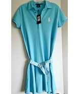 Ralph Lauren Polo Dress M 8 10 Shirtdress Big Pony Blue Golf Tennis New - $129.99