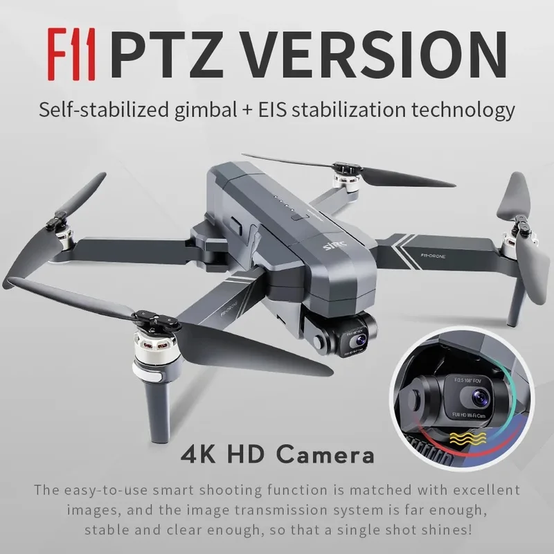 F11 4k Pro 5g Wifi 1500m Fpv Gps Drone With 4k Hd Camera 2-axis Gimbal E - £336.46 GBP